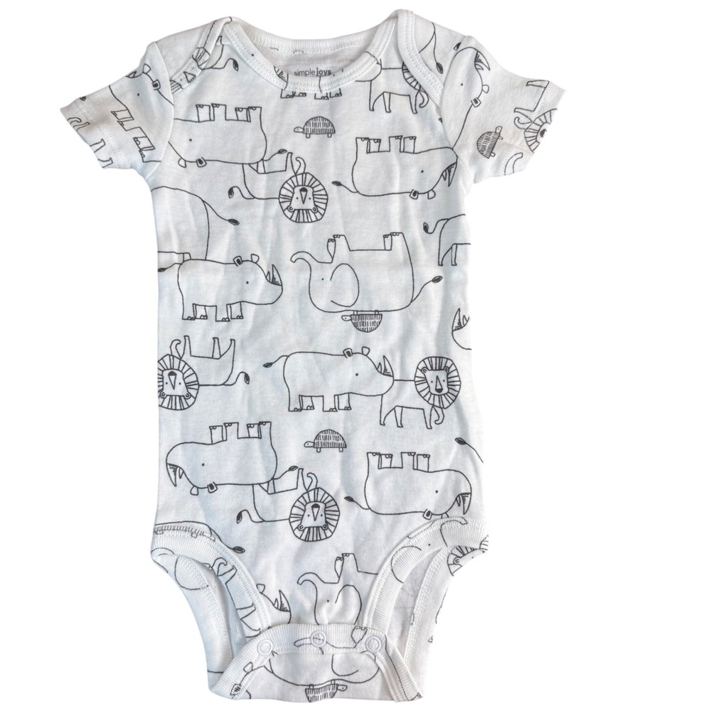 Simple Joys by Carter's Boys 3-6M‎ Safari Animal Print Bodysuit